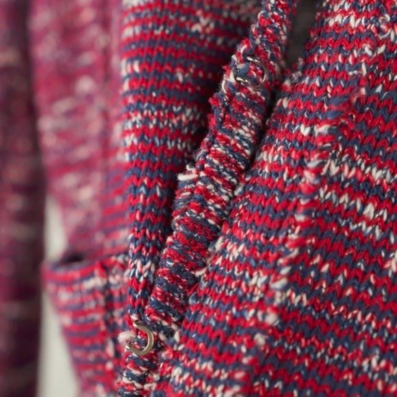 Isabel Marant Étoile Ariana Burgundy Tweed Boucle Jacket - Picture 5 of 8